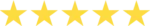 Five gold stars representing high customer satisfaction and top-rated HVAC services from Mayfield Heating and Air Services.